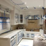 Spray Painted Kitchen Cabinets in Burlington