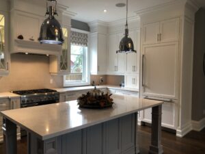 Spray Painted Kitchen Cabinets in Burlington