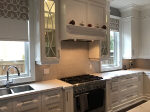 Spray Painted Kitchen Cabinets in Burlington