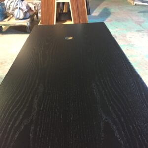 Solid Oak Spray Painted Black